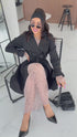 Extended trench coat "Spring season 6180" - black